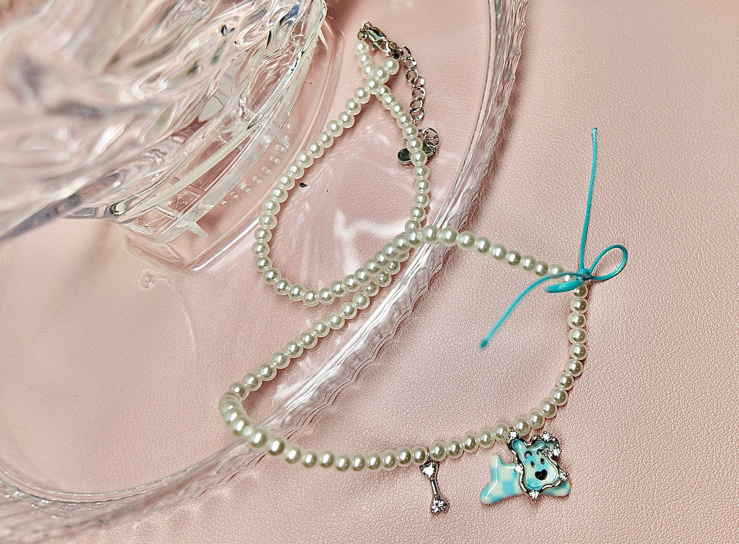 Puppy Pearl Necklace