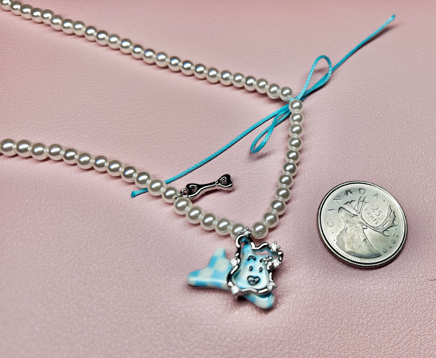 Puppy Pearl Necklace