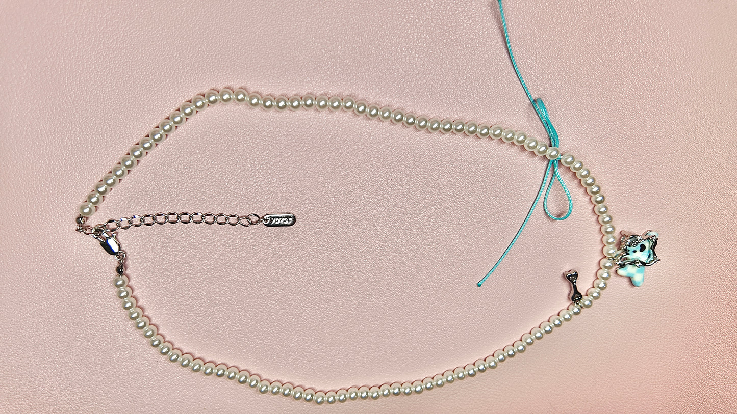 Puppy Pearl Necklace
